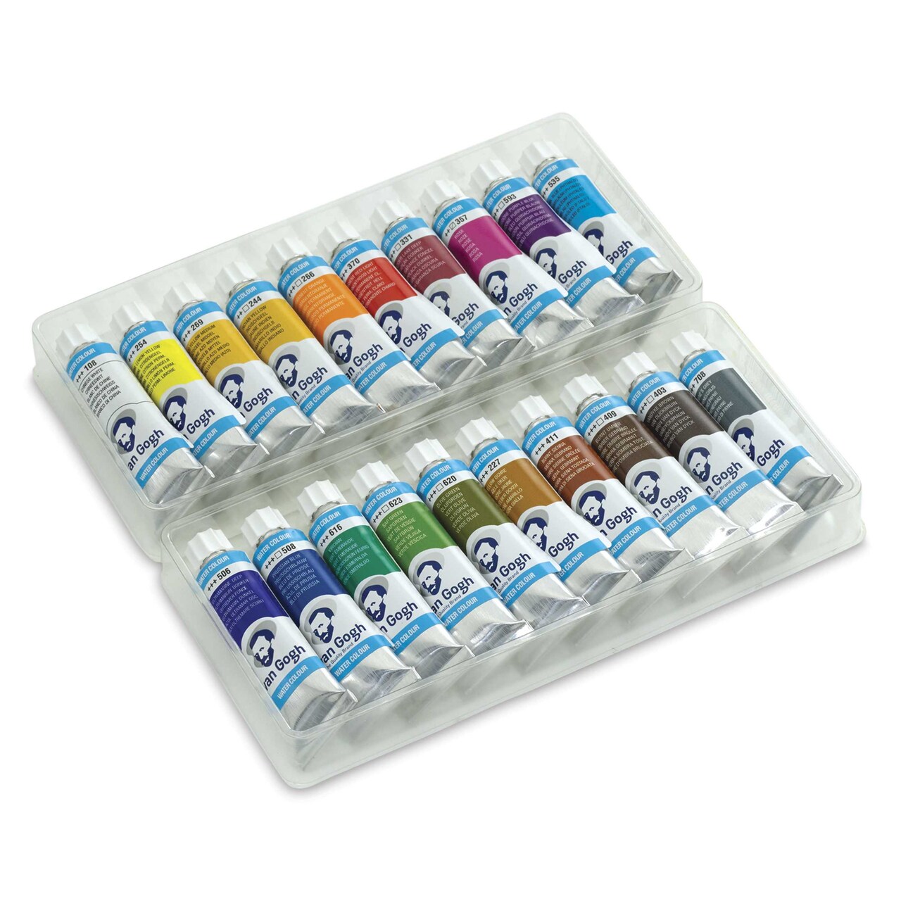 Van Gogh Watercolors Set - Set of 20, Assorted Colors, 10 ml tubes